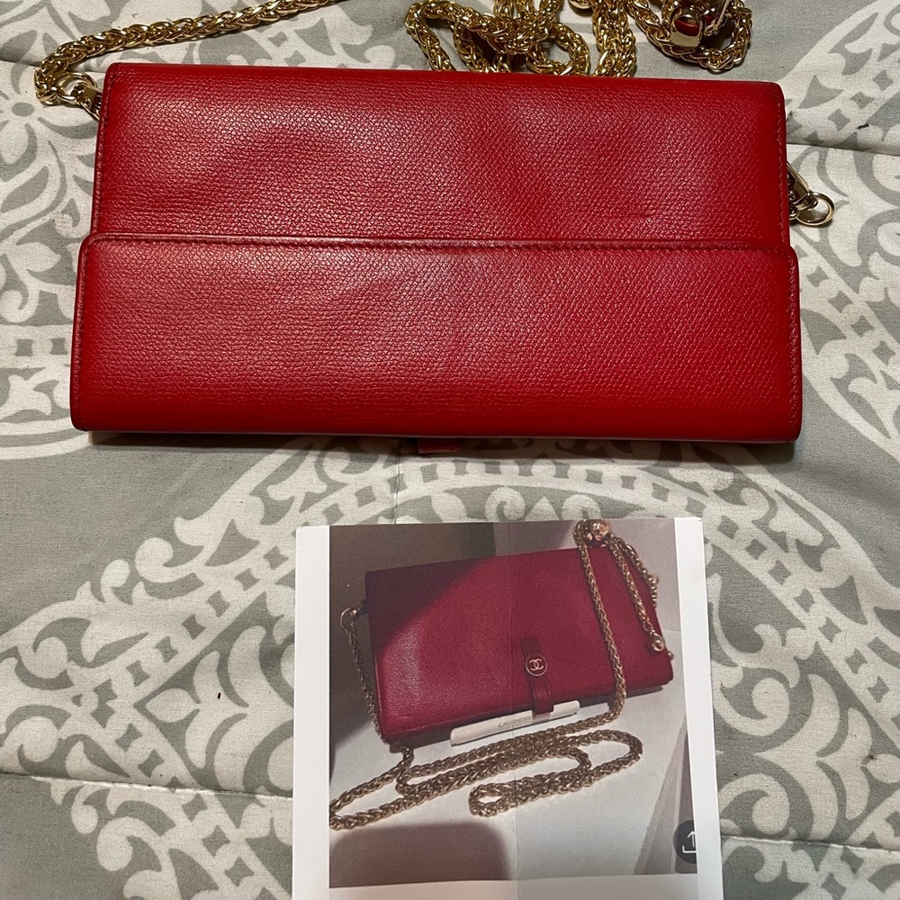 Authenticated Chanel Button Tab Wallet - image 2